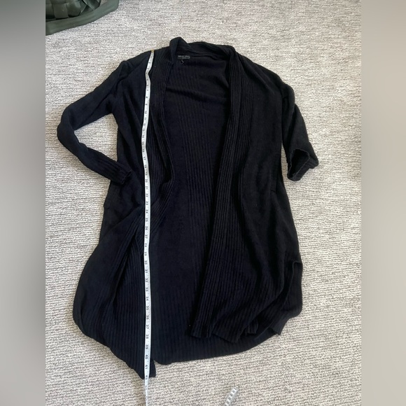 Barefoot Dreams Black Open Front Long Cardigan Sweater - Picture 8 of 9